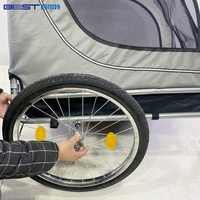 Remorque pliable résistante de vélo de poussette d'animal familier transporteurs de chien avec la remorque de vélo utilitaire personnalisable d'OEM de plate-forme pour la voiture de plage