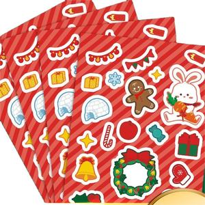 Autocollants adhésifs imperméables personnalisés de graffiti de Noël pour des tasses d'eau et des valises accessoires de bougie de bricolage de vacances - Product Image 1