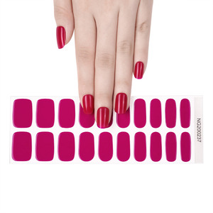 Venta caliente hermoso y duradero acrílico Press-On Nail Wraps Set <span class=keywords><strong>manicura</strong></span> y pedicura Semi curado Gel Striped Nail Sticker - Product Image 5