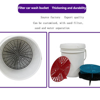 Seau de stockage en plastique recyclable de 20 litres, cylindre rond, qualité alimentaire, hermétique et résistant aux chocs, pour le lavage de voitures et l'utilisation de peinture