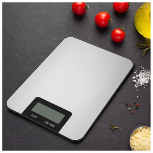 Balance de cuisine numérique intelligente, corps métallique, alimentation par piles, fonction d'arrêt automatique, utilisation domestique, outil de pesage électronique - Product Image 1