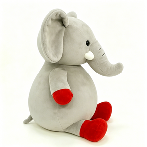 Peluche d'éléphant personnalisée, adorable peluche d'éléphant gris, peluche d'éléphant douce - Product Image 3