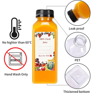 250ml 300ml 350ml 500ml PET Empty <b>Plastic</b> Juice Bottles With <b>Caps</b>. 8oz 10oz 12oz 16oz <b>Plastic</b> Juice Bottles for Juice Business - Product Image 2