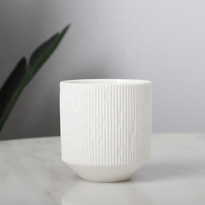 Commercio all'ingrosso piccole e moderne fioriere <span class=keywords><strong>in</strong></span> ceramica per interni vetrate <span class=keywords><strong>in</strong></span> porcellana vasi da fiori Meteor Frascos Para Velas barattolo di candela - Product Image 4
