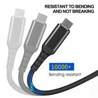 Carga y transferencia de datos de alta velocidad USB C a Micro tipo C a Micro USB 3A para teléfonos inteligentes, tabletas y computadoras portátiles