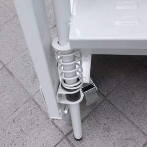 गोदाम स्टील रोलिंग पहियों के साथ मोबाइल कदम मंच सीढ़ी गाड़ी - Product Image 4