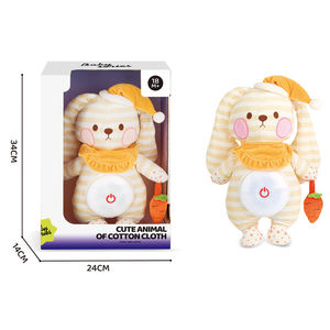 Jouet en peluche animal à changement de couleur LED avec musique apaisante, 6 types d'animaux en peluche pour enfants, prêt à offrir, nécessite 2 piles AA - Product Image 4