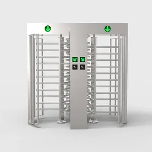 스와이프 카드 및 안면 인식을 지원하는 자동 전체 높이 회전식 중국 이중 도어 전체 높이 회전식 - Product Image 2