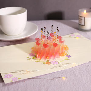 Hermosa Tarjeta de Cumpleaños 3D Pop-up Hecha a Mano con Pastel de Cristal - Regalo Hermoso, de Alta Gama y Creativo para Mejores Amigos - Product Image 2