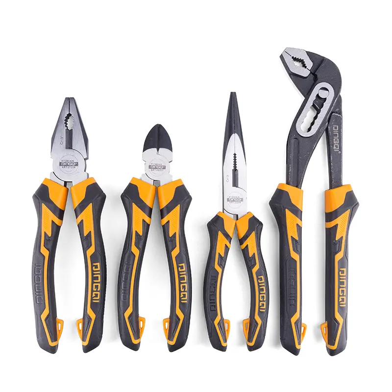 dingqi Professional Tool Multi Function CR-V Chrome vanadium steel 4pcs Cutting Pliers Set Groove Joint Pliers