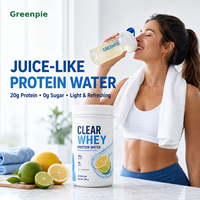 Poudre de protéines de lactosérum transparente Greenpie OEM, saveur citron-lime, sans sucre, mélange pour boisson protéinée transparente