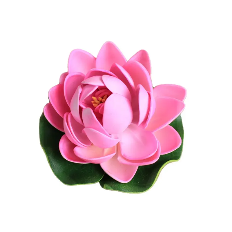 Flor artificial para lagos externos, preço de fábrica, decorativa, 11cm, artificial, espuma de eva, plantas de flor de lótus