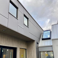 Système de murs-rideaux avec vis pour la décoration de façade de villa, revêtement intégré effet aluminium