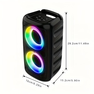 HY-3317 Portable Wireless Karaoke <strong>Speaker</strong> RGB LED Lighting <strong>Microphone</strong> Integrated Sound Audio System Home KTV Party Battery Power - Product Image 6