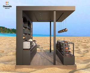 ตู้โชว์เคาน์เตอร์ร้านกาแฟทันสมัยพร้อมไฟ LED สำหรับจัดแสดงสินค้าบนเคาน์เตอร์กาแฟ - Product Image 5