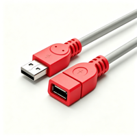 Cable de Extensión USB 2.0 Macho a Hembra, 480 Mbps, Cable de Datos Macho a Hembra con Cubierta de PVC, Longitud Personalizada para Impresora, Teclado, Ratón