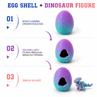 Set de Huevos de Dinosaurio para Armar, Impresos en 3D, con Efecto de Rotura y Figura de Dinosaurio en Miniatura, Material PLA
