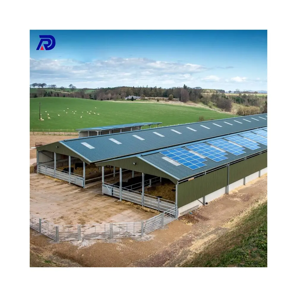 modern design chicken house shed prefab steel structure breeding poultry farm for broiler chicken