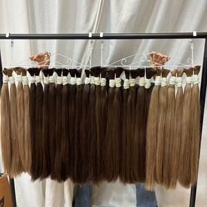 Estensioni di Capelli Umani Remy 100% per Intrecciare, Prezzo di Fabbrica all'Ingrosso, Colori Personalizzati, Setosi e Lisci - Product Image 1