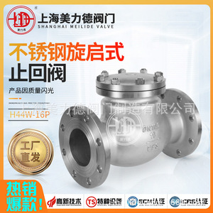 Válvula de Retención de Acero Inoxidable H44W-16P con Brida para Uso con Agua a Temperatura Normal - Product Image 5