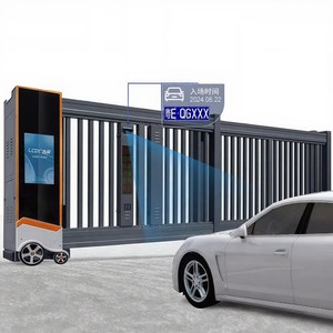Puertas Correderas Dobles Automáticas de Aluminio Modernas, de Seguridad, Directas de Fábrica, para Gimnasio, Garaje, con Sistema de Reconocimiento de Matrículas - Product Image 1