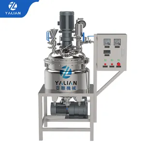 Mesin pencampur bubuk YaLian, tangki pengaduk terus-menerus, reaktor vakum 10l, Mixer Emulsifier laboratorium