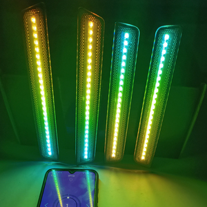 8pcs <span class=keywords><strong>RGB</strong></span> ánh sáng đá Kit đa-màu xe ánh sáng LED nhạc rock BT app-kiểm soát LED Pod ATV UTV offroad <span class=keywords><strong>RGB</strong></span> đèn đá - Product Image 4