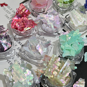 6 Colores, Escamas de Concha de Abulón Irregulares, Lentejuelas Finas para Decoración de Uñas con Efecto Aurora, Textura Natural, Decoración para Manicura - Product Image 1