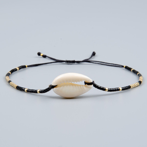 سوار Go2boho الخيالي متعدد الألوان للنساء على الطراز البوهيمي بخيط مجدول قشرة سحرية اللون حبات البذور بقشرة عصرية - Product Image 4