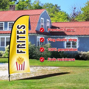 Bandera Publicitaria para Puesto de <span class=keywords><strong>Comida</strong></span>, Bandera de Pluma sin Viento para Publicidad Comercial de Salón de Belleza - Product Image 2