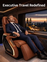 Siège d'Aviation de Luxe avec Massage Pneumatique et Chauffage par Ventilation, Siège en Cuir Nappa pour Amélioration de Van