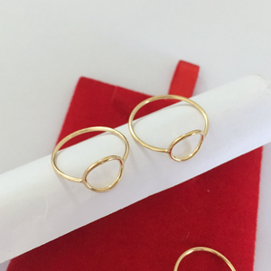 New Gold Filled Open Circle <strong>Ring</strong> 10mm Women <strong>Stacking</strong> Finger 925 <strong>Silver</strong> <strong>Rings</strong> - Product Image 5