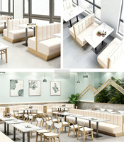 Ensemble de salle à manger de luxe moderne en bois massif pour restaurants commerciaux, hôtels, cafés et restaurants