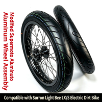 Kit de mise à niveau Supermoto 17 pouces pour Surron Light Bee, pneu routier en aluminium 7075 70/90-17 90/80-17, pièces CNC pour moto électrique tout-terrain et vélo électrique