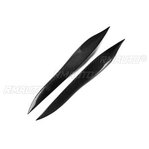 1 par de cubiertas embellecedoras de fibra de carbono real para faros delanteros de coche Toyota Crown 2005 2006 2007 2008 2009, accesorios para coche - Product Image 2