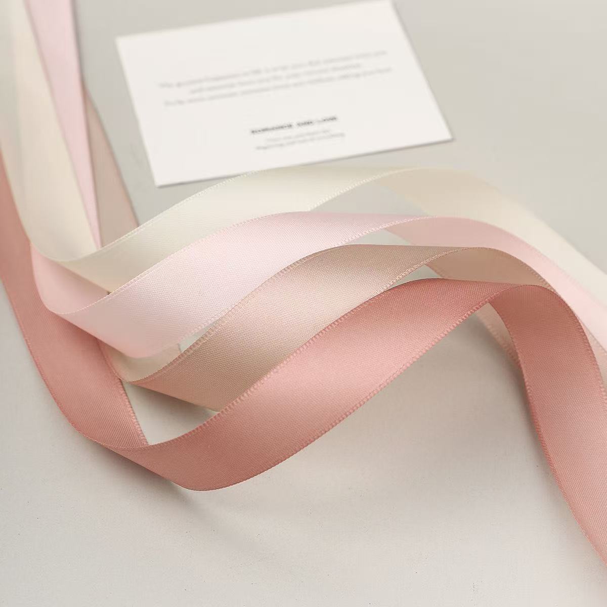 Custom Printed Gift Polyester Satin Ribbon with logo Gift Packaging Ribbon Embossed logo Ribbon for Christmas Decoration