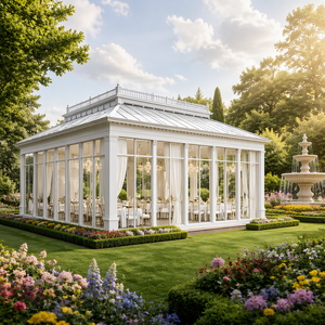 <strong>Victorian</strong> Greenhouse <strong>Garden</strong> Building Wrought Iron Frame with Insulating Glass for Estate Grounds Custom - Product Image 6