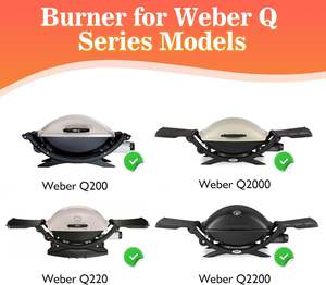 Tube de brûleur de gril en acier inoxydable pour les modèles <span class=keywords><strong>Weber</strong></span> Q200 Q220 Q2000 Q2200 20.5 pouces outils de <span class=keywords><strong>barbecue</strong></span> de remplacement - Product Image 2