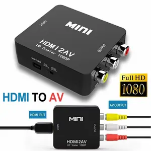 Wholesales HD Video Converter Mini Size 1080P HDMI2AV HDMI To AV Video Adapter HDMI To RCA Video Audio Converter HDMI AV Adapter