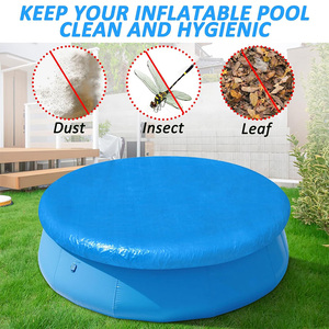 Couverture de piscine hors sol <span class=keywords><strong>gonflable</strong></span> ronde de 10 pieds avec cordon de serrage, fabriquée en Chine pour usage industriel et extérieur - Product Image 5