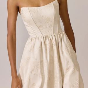 Fabricants de vêtements sur mesure en gros – Robe de bal élégante et discrète, taille fine, jacquard fin, robe de soirée longue et sexy - Product Image 4