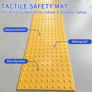 Tapis tactile en PVC de production exclusive pour malvoyants, rapport d'essai, dalles tactiles antidérapantes pour métro, terminal de bus - Product Image 2