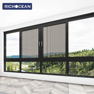 Fenêtres coulissantes en aluminium à pont thermique RICHOCEAN sur mesure avec verre isolant et moustiquaire - Product Image 1