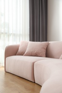 Sofá de Franela Premium, Diseño Minimalista y Elegante en Color Rosa, Muebles con Asientos Suaves y Cómodos para Sala de Estar, Hogar y <span class=keywords><strong>Apartamento</strong></span> - Product Image 4