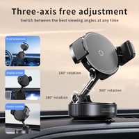 Support de téléphone portable pliable à ventouse rotative à 360° pour navigation automobile, pince de fixation pour téléphone portable