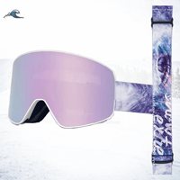 Nouvelles Lunettes de Sport Magnétiques Cylindriques Double Couche Anti-Buée Protection UV400 Anti-Neige Résistantes à l'Eau Légères Sans Monture