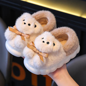 Women's Canvas Cotton Fluffy Cute Puppy-pattern Winter Warm Eco-friendly Slip-resistant Plastic-<b>soled</b> Plush Evergreen Outdoor - Product Image 6