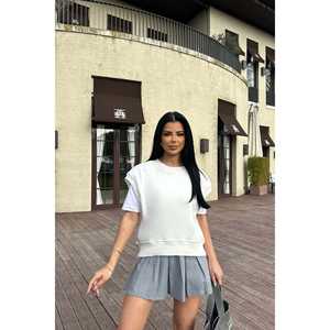 Alice Sleeveless <b>Sweatshirt</b> <b>for</b> <b>Women</b> <b>White</b> 4XL Hoodies Embroidered Camouflage High Silk 3D Autumn Oversized Lined Hoodie - Product Image 5