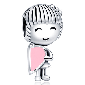 Colgante de Plata con Forma de Corazón y Circonita para Uso Diario Unisex - Product Image 6