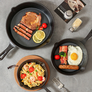 Cast Iron Skillet Heavy-Duty Professional Restaurant Chef Quality Pre-Seasoned <strong>Pan</strong> Mini Non-stick <strong>Grill</strong> <strong>Frying</strong> <strong>Pan</strong> <strong>with</strong> Handle - Product Image 4